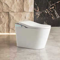 Nouvelle conception de WC intelligent, cuvette de toilette en céramique, toilette monobloc à poser au sol, toilettes automatiques intelligentes