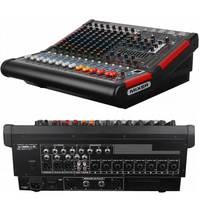 Console de mixage à grande échelle avec 8/12 canaux et deux 99 effets DSP, mélangeur KS Stage Performance à 4 porteuses