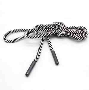 Cordon de cordon de cordon de logo personnalisé de quantité minimale de commande bas chaîne de <span class=keywords><strong>corde</strong></span> à capuche plate de luxe pour sacs vêtements finition enduite de chaussures - Product Image 4