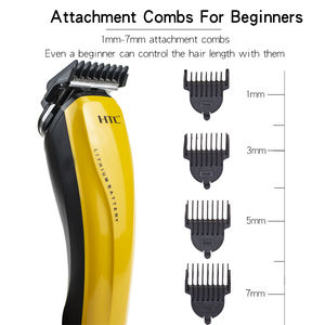 Tondeuse à cheveux et à barbe rechargeable USB HTC AT-528A, sans espace, en acier inoxydable, batterie au lithium - Product Image 4