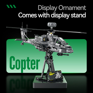 Guly 60549 Hélicoptère Militaire à Hélices, Avion <span class=keywords><strong>de</strong></span> <span class=keywords><strong>Combat</strong></span>, Modèle <span class=keywords><strong>de</strong></span> Présentation, Briques MOC, Jouets <span class=keywords><strong>de</strong></span> Construction, Cadeau DIY - Product Image 3