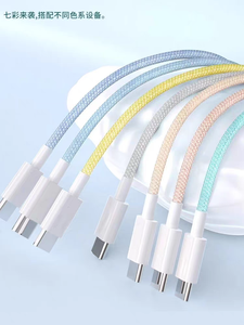 สายชาร์จแบบถัก1M 2M 60W ชนิด C เป็น Type C สำหรับ <span class=keywords><strong>iPhone</strong></span> <span class=keywords><strong>15</strong></span> 60W สายชาร์จเร็วสำหรับ <span class=keywords><strong>iPhone</strong></span> 16 PRO MAX USB C - Product Image 4