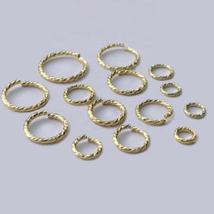 Anneaux de saut étincelants remplis d'or 14 carats de haute qualité pour accessoires de bijoux à bricoler soi-même vente en gros - Product Image 1