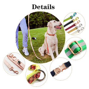 Set tali pengikat anjing, gesper logam paduan seng kustom kualitas tinggi 10/15/20/25/30/38mm perangkat keras kerah hewan peliharaan - Product Image 6