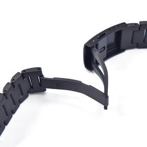 Bracelet en titane massif JAETIUM, design mécanique, fermoir papillon pliable, léger, finition brossée, bracelet en métal titane. - Product Image 3