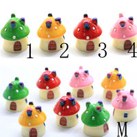 Fée Jardin Champignon Maison Mignon 4 Tailles DIY Résine Maison De Poupée Décoration Miniature Micro Gnome Terrarium Maison Champignon Château