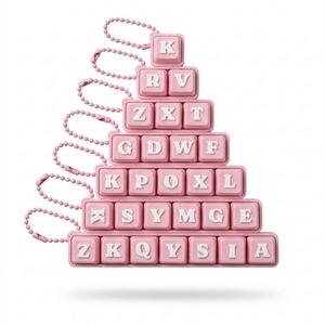 Al por mayor Llavero mecánico con simulador de teclado, juguete antiestrés personalizable con letras y símbolos, para colgante de mochila - Product Image 3