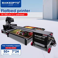 Printer Flatbed DIY Baru Lebar 5 Meter, Printer Lantai 2-in-1, Printer Inkjet Efek 3D, Cocok untuk Mural Lantai Dalam dan Luar Ruangan