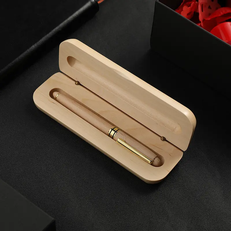 Nouveau stylo à bille en bois vente chaude stylo à bille en métal personnel haute qualité Business Corporation cadeaux y compris boîte en bois