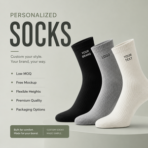 Custom Men's Cotton Crew <b>Socks</b> Breathable Sweat Absorb Antibacterial Business Casual Sports <b>Running</b> Grip <b>Socks</b> High Quality Bulk - Product Image 3