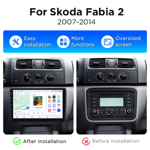 Radio para coche Junsun Carplay para Skoda Fabia Mk2 (5J) 2007-2014 con pantalla táctil, CarPlay, Android Auto, WiFi inalámbrico, GPS, navegador y multimedia. - Product Image 2