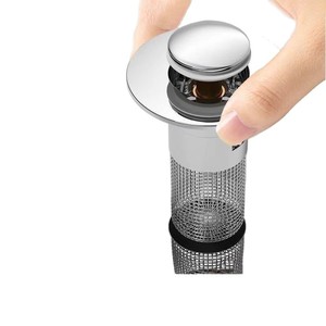 Washbasin Drain Plug 2.8 Inch Stainless Steel <b>Spring</b> Loaded Insect Proof Odor Proof Anti Clogging <b>Compression</b> Fit - Product Image 1