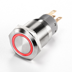 Stainless Steel <b>Push</b> <b>Button</b> <b>Switch</b> 19mm IP65 Waterproof Momentary 250V 5A Round Head Industrial Control - Product Image 6