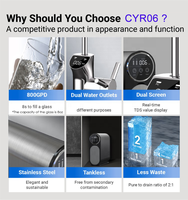 Sistema Purificador de Agua RO con Carcasa de Acero Inoxidable Premium, 600G/800G GPD, Sin Tanque, Bajo Fregadero, para Hogar/RV, Eléctrico/Solar