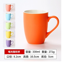 Tasses à café en céramique bistro avec logo personnalisé imprimé, gravure au laser, décalcomanie, couleur noire et blanche, finition mate et brillante