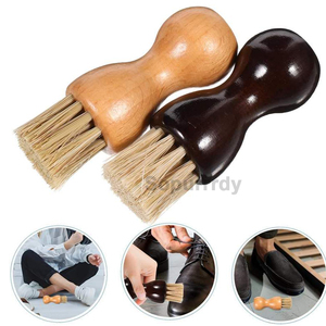 Custom Logo Sisal Handheld Wood Handle Shoe <strong>Brush</strong> Footwear Polish <strong>Paste</strong> <strong>Brush</strong> Shoe Shine Applicator Cleaning Polishing <strong>Brush</strong> - Product Image 4
