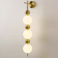 Applique murale minimaliste postmoderne créative lampe murale en forme de gourde dorée luxe salon chambre atmosphère lampes murales de chevet