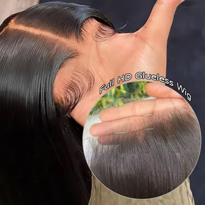 Highknight vente en gros porter et aller perruques de cheveux humains naturels pré plumé 4*4 HD <span class=keywords><strong>suisse</strong></span> fermeture à lacet perruque de cheveux humains - Product Image 3