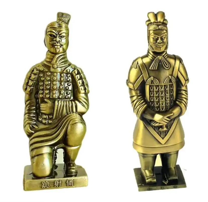 terracotta warriors Figurine Handmade,Antique Bronze,Home Display Table Display Gift Statuette (4.5In)