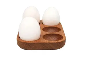 悪魔の卵用のプレミアム素朴な木製の卵ホルダー、キッチン冷蔵庫で使用可能、またはディスプレイや保管用のカウンタートップ
