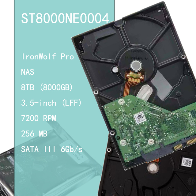 ST8000NE004 8TB 3.5" Internal NAS HDD 7200RPM SATA 6Gb/s 256MB Cache Used 24x7 Enterprise Hard Drive for Business Server Storage