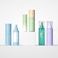 Flacon pulvérisateur vide en PET pour cosmétiques, soins de la peau, sérum hydratant, forme cylindrique, pompe à lotion, 50ml/150ml/200ml, shampoing