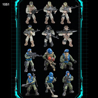 Figurines d'action militaires à l'échelle 1/35, soldats des forces spéciales, ensemble de jeu de figurines d'armée avec accessoires, cadeau pour enfant garçon