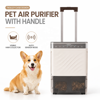 Aspirateur et purificateur d'air professionnel pour poils d'animaux avec filtre HEPA H13, portable, sans fil, intelligent, éliminateur d'odeurs pour maisons à plusieurs animaux
