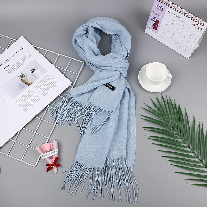 Của phụ nữ giá rẻ nhất rắn Cashmere khăn Pashmina nguyên len phụ nữ khăn khăn choàng và kết thúc tốt đẹp khăn choàng