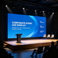 Écran LED modulaire d'extérieur à louer, anti-collision, revêtement GOB, étanche IP65, luminosité 3000 cd, affichage LED Adobe RGB 98%