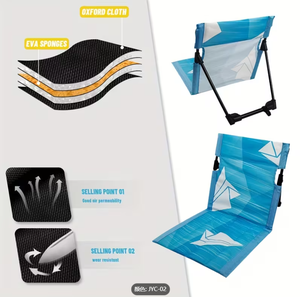 Cojín <span class=keywords><strong>Reclinable</strong></span> para Exteriores, Compacto, para Camping, Senderismo, Picnic, <span class=keywords><strong>Silla</strong></span> Plegable de Playa con Respaldo - Product Image 6
