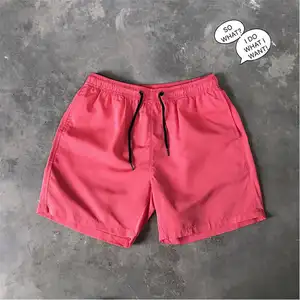 3D Custom Logo Men Printed Pants Summer Pure Color Beach Wear Wholesale Loose Men's Swimming Shorts With Pocket