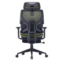 Chaise de bureau ergonomique pivotante moderne à dossier haut en tissu maillé, réglable en hauteur, avec base à cinq étoiles et fonction d'inclinaison