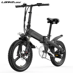 Lankeleisi g660 bicicleta elétrica dobrável, com 20 polegadas e liga de alumínio, 48v 14.5ah, bateria de lítio ebike, 400w