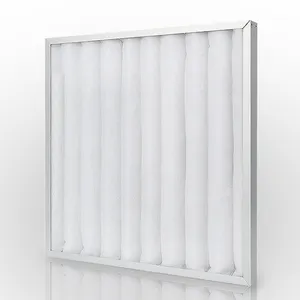 Filtre à Air lavable personnalisé G3/G4 en aluminium, fibre synthétique primaire, maille métallique plissée HVAC