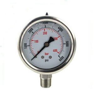 Manomètre hydraulique Yn60 60mm, connexion 14Pt, 0-6000Psi 0-400Bar - Product Image 4