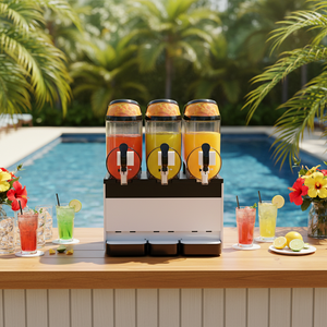 เครื่องทำน้ำแข็งปั่น/สมูทตี้/ไอศกรีม/โยเกิร์ต/นม แบบตั้งโต๊ะ อัตโนมัติ 2/3/4 ถัง สำหรับใช้ในเชิงพาณิชย์ รุ่นใหม่ ขายส่ง - Product Image 1