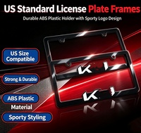 Cadre de plaque d'immatriculation standard américain, support décoratif personnalisé en plastique ABS avec logo sport 3D pour voiture américaine