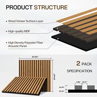 Panneaux muraux acoustiques en placage de chêne naturel du fabricant, panneaux acoustiques absorbants le son pour la décoration murale