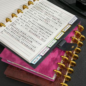 2024 personnalisé A5 demi-lettre <span class=keywords><strong>8</strong></span> disque cahier journal Journal planificateur Agenda dur Pu Croc cuir conseil couverture - Product Image 4