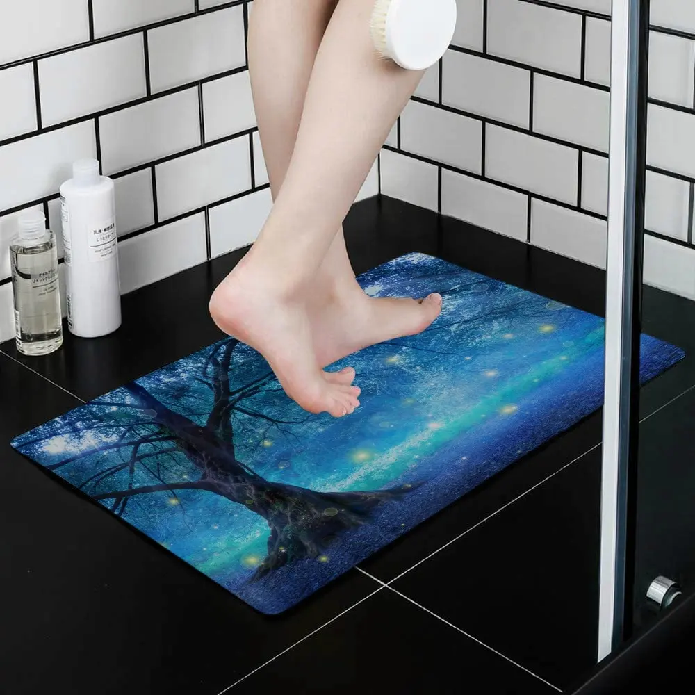 Thuis anti-slip opvouwbare badkamer waterdichte pvc print mat