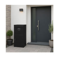 Boîte à colis commerciale en acier de grande taille avec serrure à clé, étanche, antivol, boîte aux lettres autoportante avec fenêtre pour courrier et lettres