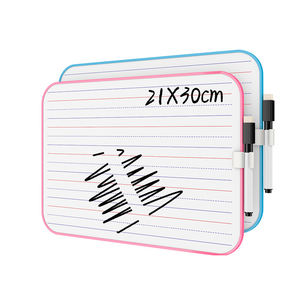 Tableau blanc portable à bords doux non magnétique pour l'apprentissage de l'anglais à domicile, tableau d'écriture pour enfants, MDF, double face, petit tableau blanc - Product Image 1