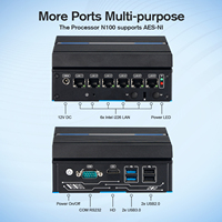 PC Industrial con Firewall, I3 6.ª Gen. 6006U Doble Núcleo, 6 Puertos Intel I226V Gigabit Ethernet, Compatible con Módulo LTE 4G, HD-MI, Pantalla Dual