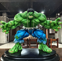 Figurine de super-héros Hulk en fibre de verre, taille réelle, peinte à la main, artistique, inspirée du cinéma, homme musclé, statue personnalisée 1:1