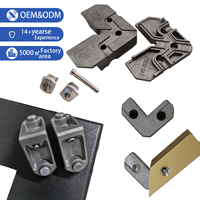 Support d'angle robuste en alliage d'aluminium pour portes et fenêtres, design moderne, installation par vis, anti-âge et insonorisant