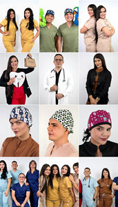 Conjunto de uniforme de enfermería para servicio de salud al por mayor, traje de mujer para correr, Spandex, <span class=keywords><strong>accesorios</strong></span> de <span class=keywords><strong>enfermera</strong></span> a la moda, ropa de trabajo médica Unisex - Product Image 4