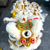 Nouveau nouvel an chinois adulte Lion danse laine accessoire peluche Dragon lanterne Performance authentique chine Lion danse Costume à vendre