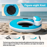 Hamac flottant gonflable rond en PVC personnalisé pour piscine, transat de bain pour yacht et bateau, idéal pour les fêtes en mer