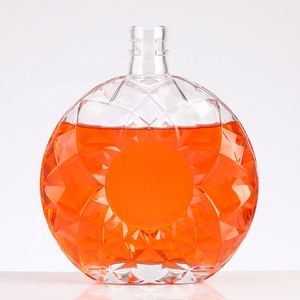 Bouteille en verre vide de 700 ml 750 ml pour XO Brandy <span class=keywords><strong>Cognac</strong></span>, carafe à spiritueux incurvée et plate haut de gamme pour Whisky Vodka <span class=keywords><strong>Liqueur</strong></span> avec bouchon - Product Image 4